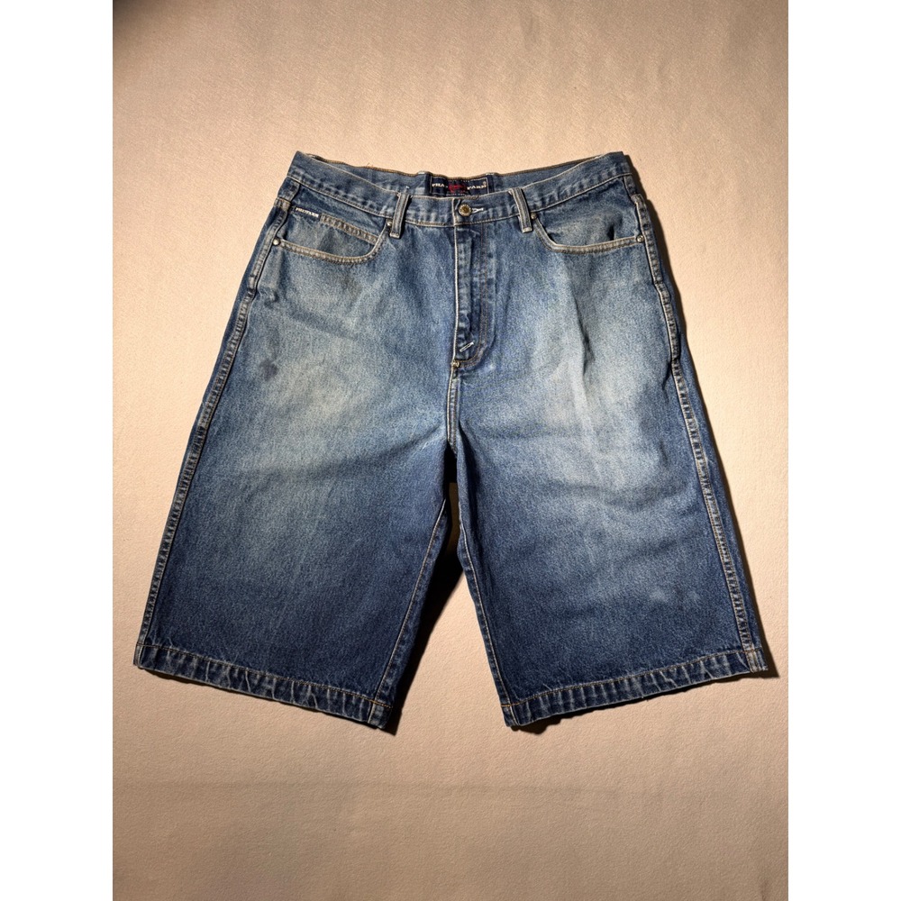 Vintage‎ Phat Farm Denim Shorts Mens 34 Blue Baggy Hip Hop Y2K Streetwear 90s